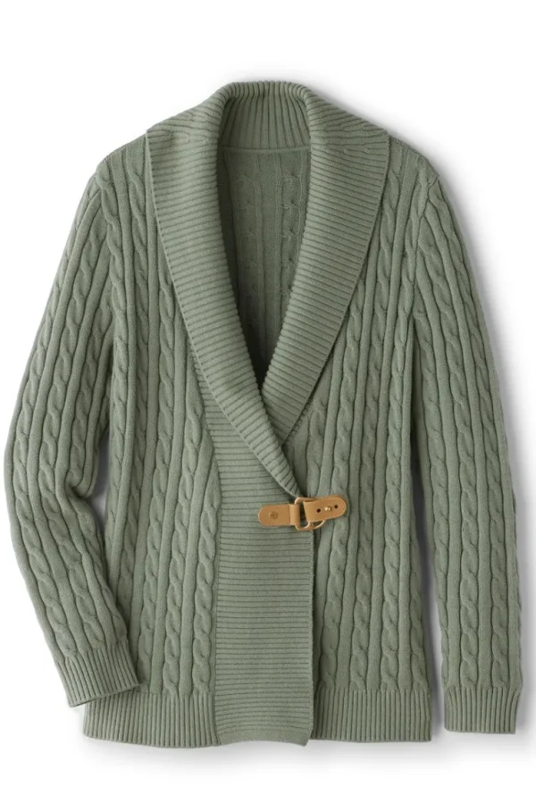 Soft Surroundings Ivey Cable Knit Cardigan- Tops | Sweaters & Cardigans