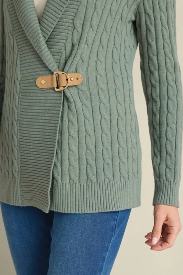 Soft Surroundings Ivey Cable Knit Cardigan- Tops | Sweaters & Cardigans