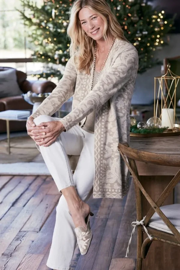 Soft Surroundings Ivy Shimmer Long Cardigan- Tops | Sweaters & Cardigans