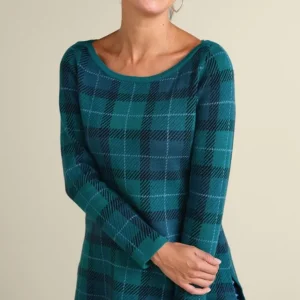 Soft Surroundings Janece Plaid Sweater Tunic- Tops | Sweaters & Cardigans