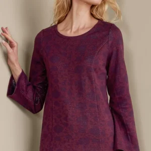 Soft Surroundings Jeri Jacquard Top- Tops