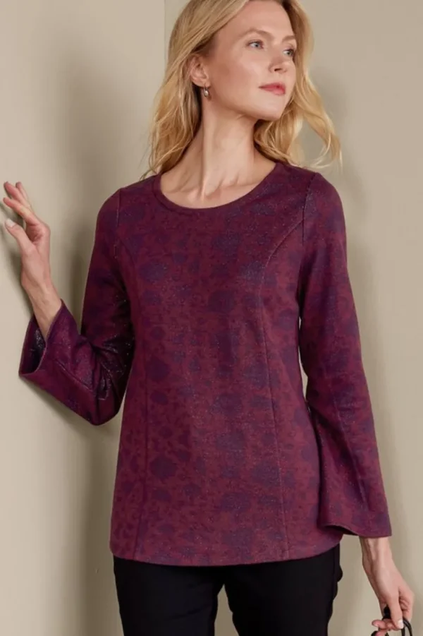 Soft Surroundings Jeri Jacquard Top- Tops