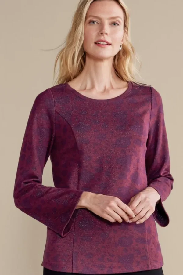 Soft Surroundings Jeri Jacquard Top- Tops