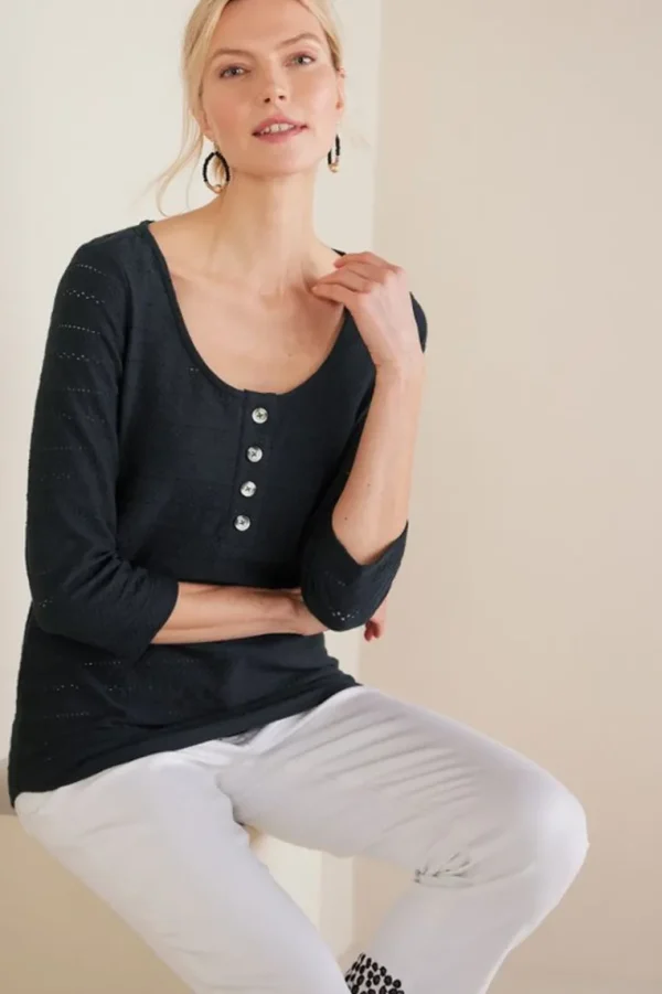 Soft Surroundings Jude Textured Top- Tops