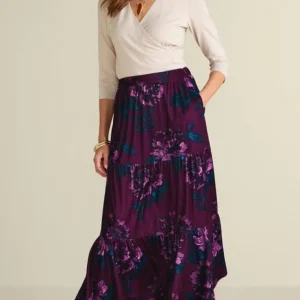 Soft Surroundings Kara Velvet Skirt- Skirts