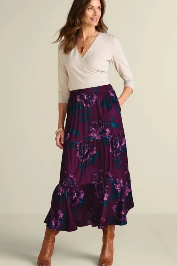 Soft Surroundings Kara Velvet Skirt- Skirts