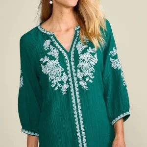 Soft Surroundings Katie Gauze Tunic- Tops | Tunics & Leggings