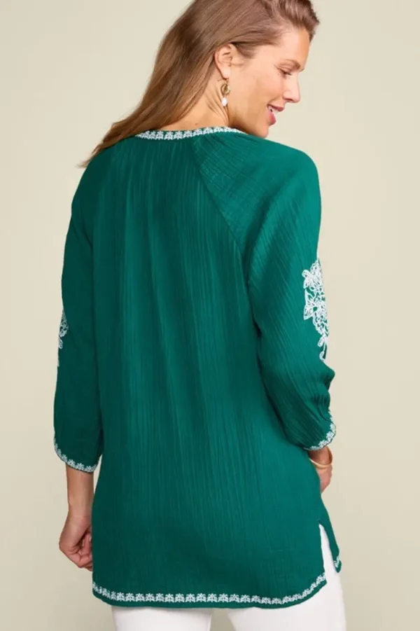 Soft Surroundings Katie Gauze Tunic- Tops | Tunics & Leggings