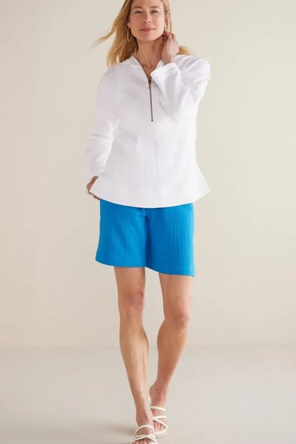 Soft Surroundings Kemia Gauze Hoodie- Tops