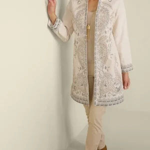 Soft Surroundings Kerala Embellished Natural Jacket- Toppers | Jackets & Coats