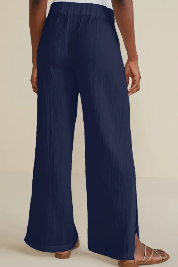 Soft Surroundings Khulani Wide Leg Gauze Pants- Pants