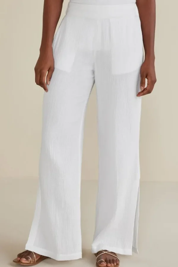 Soft Surroundings Khulani Wide Leg Gauze Pants- Pants