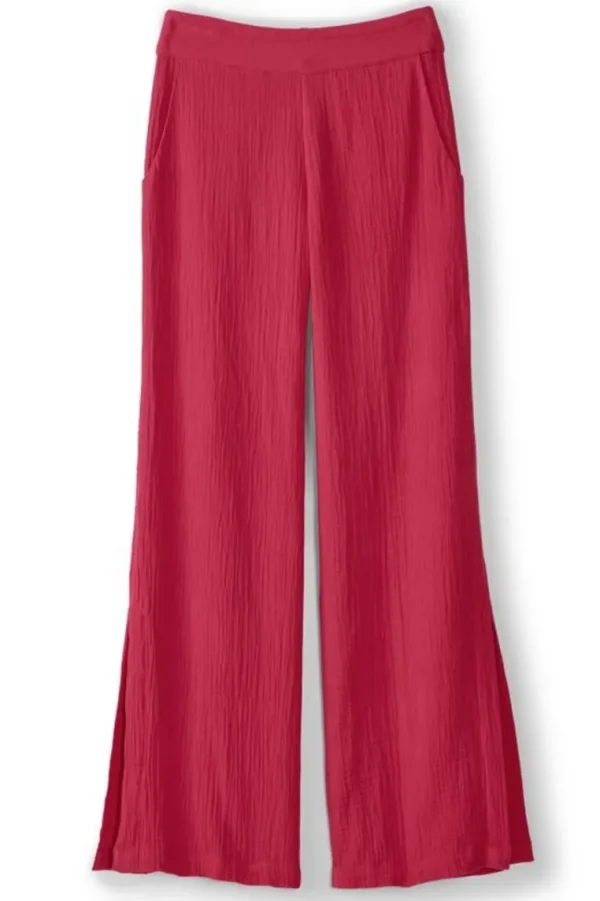 Soft Surroundings Khulani Wide Leg Gauze Pants- Pants