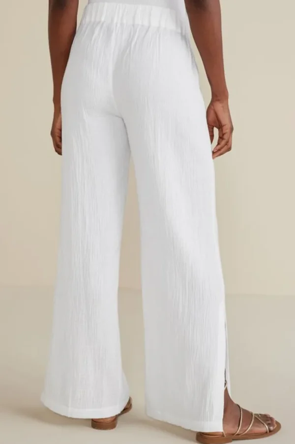 Soft Surroundings Khulani Wide Leg Gauze Pants- Pants