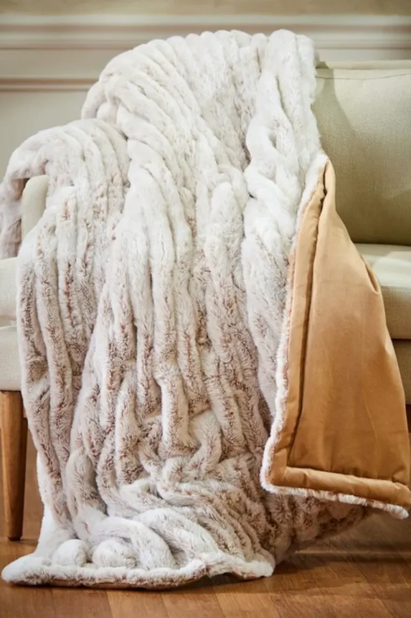 Soft Surroundings La Parisienne Faux Fur Throw- Bedding | Bedding Essentials