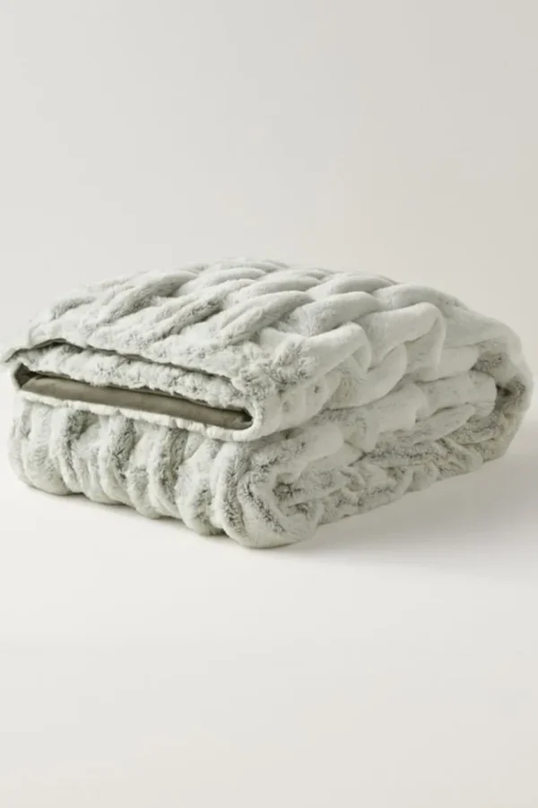 Soft Surroundings La Parisienne Faux Fur Throw- Bedding | Bedding Essentials