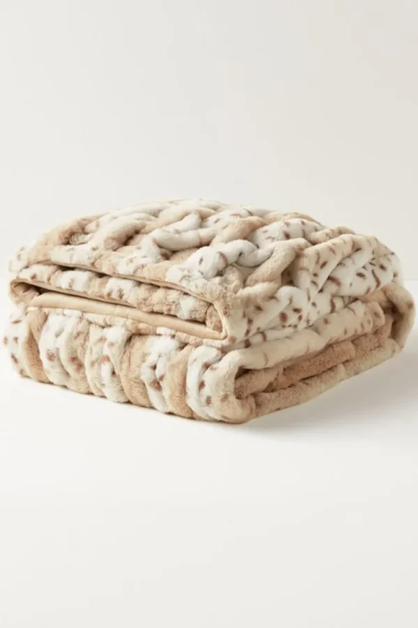 Soft Surroundings La Parisienne Faux Fur Throw- Bedding | Bedding Essentials