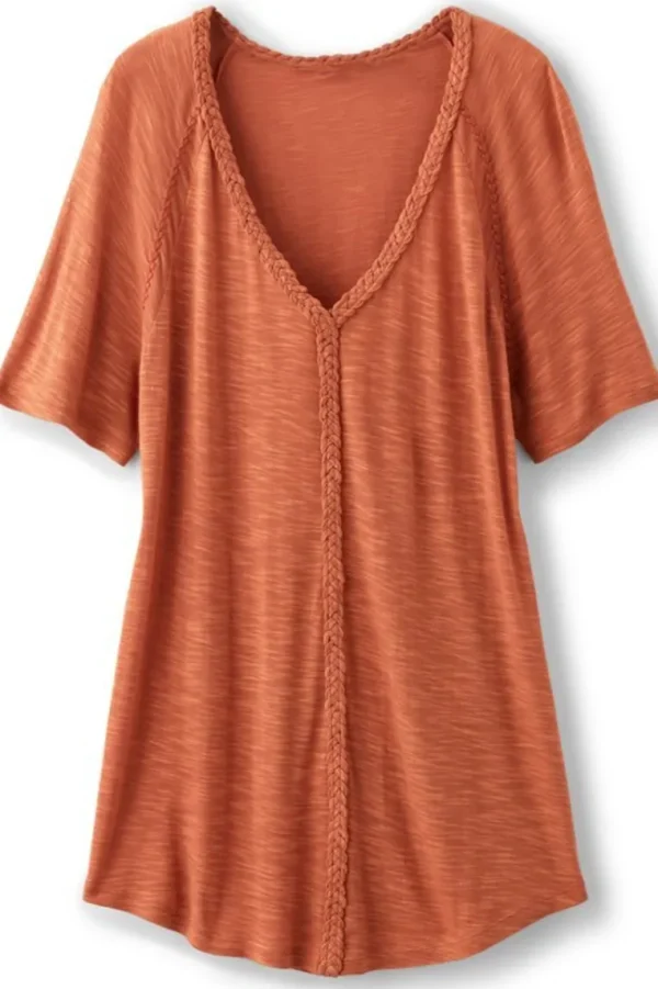 Soft Surroundings Lainey Slub Tee- Tops