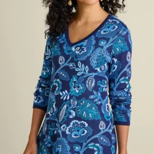 Soft Surroundings Leonor Jacquard Tunic Sweater- Tops | Sweaters & Cardigans