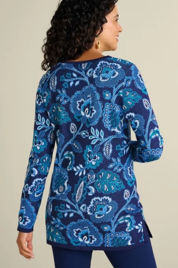 Soft Surroundings Leonor Jacquard Tunic Sweater- Tops | Sweaters & Cardigans