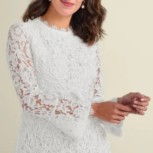 Soft Surroundings Lilith Lace Top- Tops