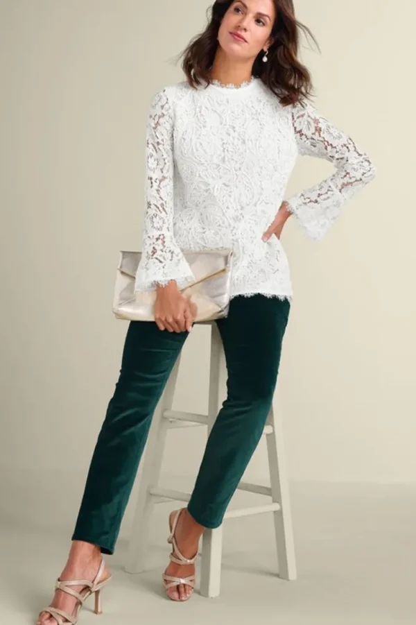 Soft Surroundings Lilith Lace Top- Tops