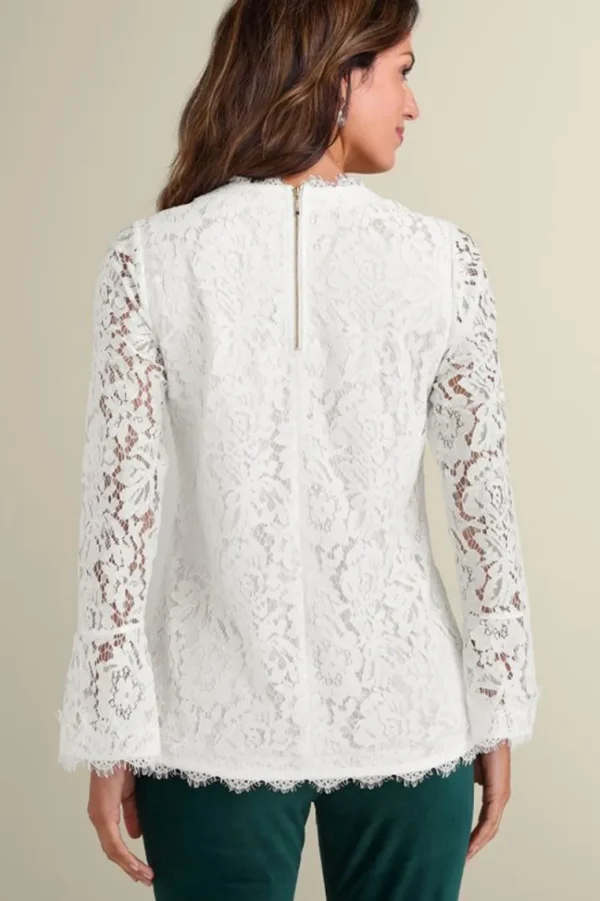 Soft Surroundings Lilith Lace Top- Tops