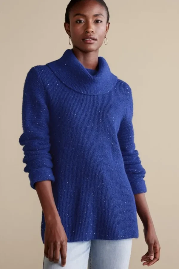 Soft Surroundings Linley Sequin Sweater- Tops | Sweaters & Cardigans