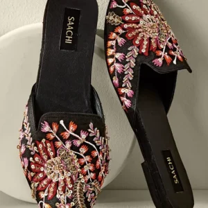 Soft Surroundings Lola Embellished Slides- Shoes