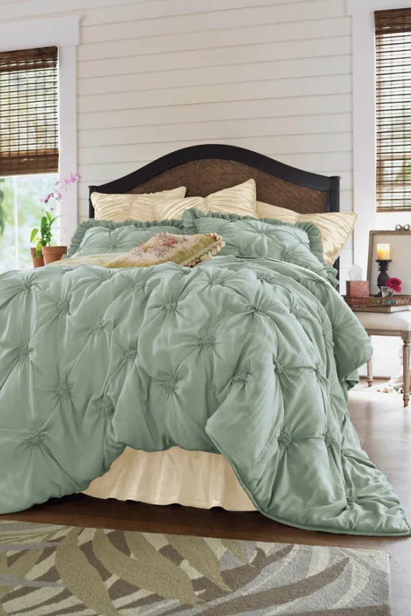 Soft Surroundings Lombardi Smocked Coverlet I- Bedding | Bedding Collections