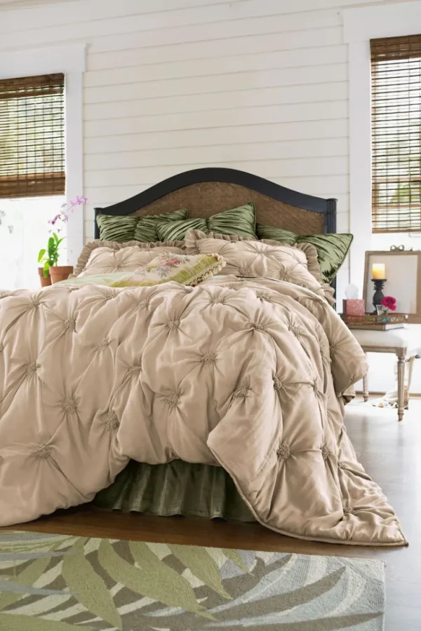 Soft Surroundings Lombardi Smocked Coverlet I- Bedding | Bedding Collections