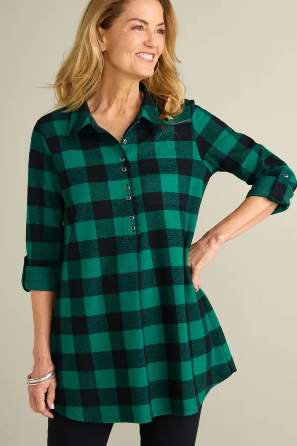 Soft Surroundings Mad About Plaid Tunic- Tops | Tunics & Leggings