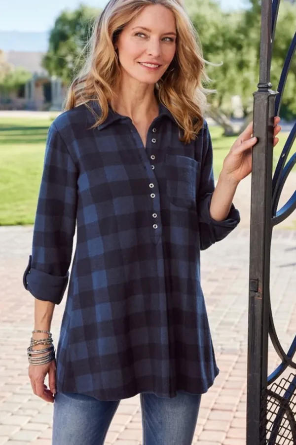 Soft Surroundings Mad About Plaid Tunic- Tops | Tunics & Leggings