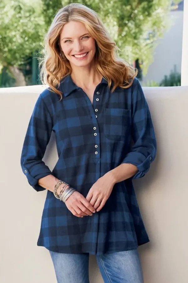 Soft Surroundings Mad About Plaid Tunic- Tops | Tunics & Leggings