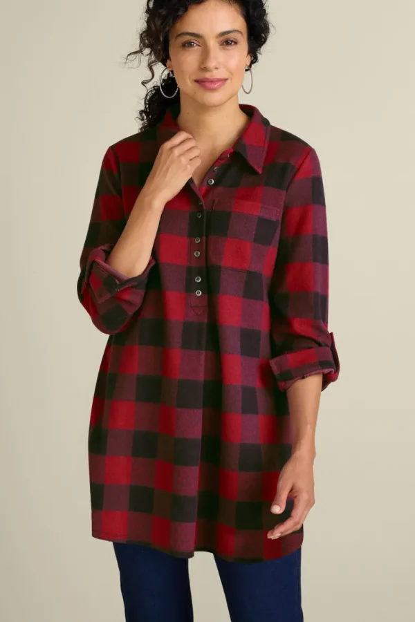 Soft Surroundings Mad About Plaid Tunic- Tops | Tunics & Leggings