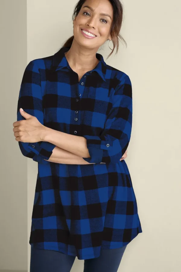 Soft Surroundings Mad About Plaid Tunic- Tops | Tunics & Leggings