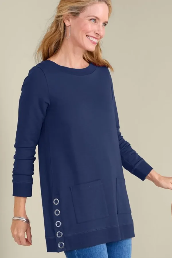 Soft Surroundings Make It Snappy Pullover- Tops