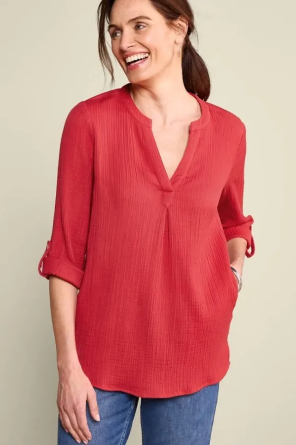 Soft Surroundings Marley Gauze Tunic- Tops | Tunics & Leggings