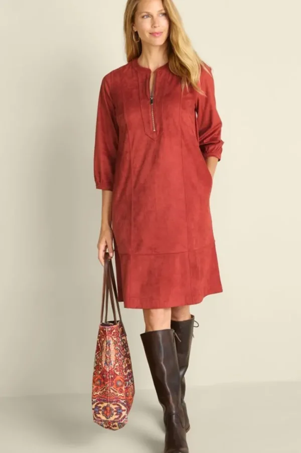 Soft Surroundings Martine Faux Suede Dress- Dresses