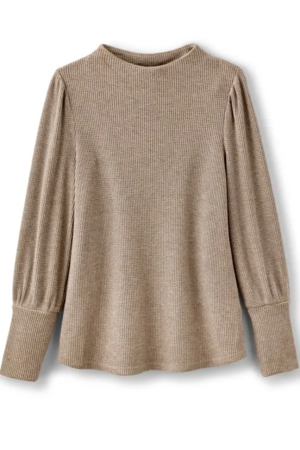 Soft Surroundings Melina Waffle Pullover- Tops