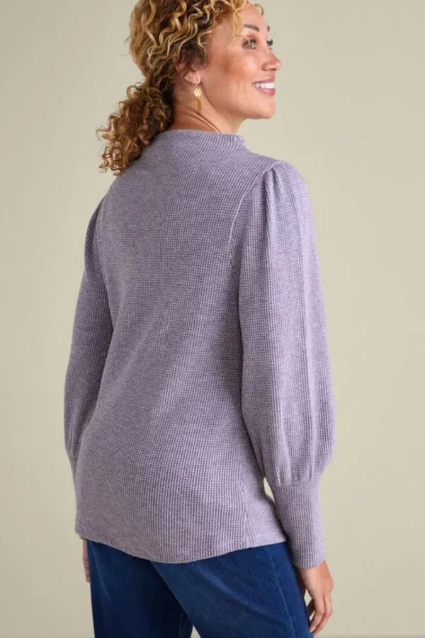 Soft Surroundings Melina Waffle Pullover- Tops