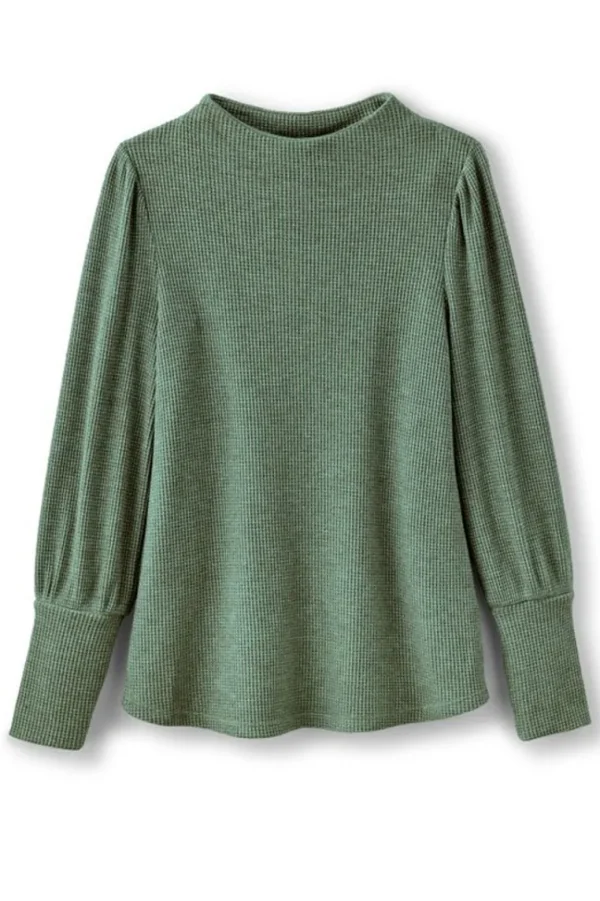 Soft Surroundings Melina Waffle Pullover- Tops