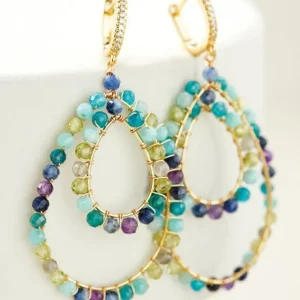 Soft Surroundings Mimi Beaded Hoop Earrings- Jewelry | Earrings