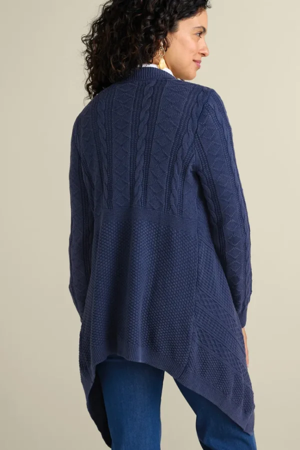 Soft Surroundings Minah Cable Knit Cardigan- Tops | Sweaters & Cardigans