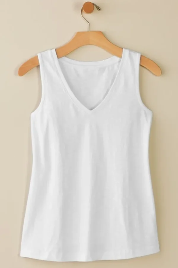 Soft Surroundings Mistral Supima Slub Tank- Tops