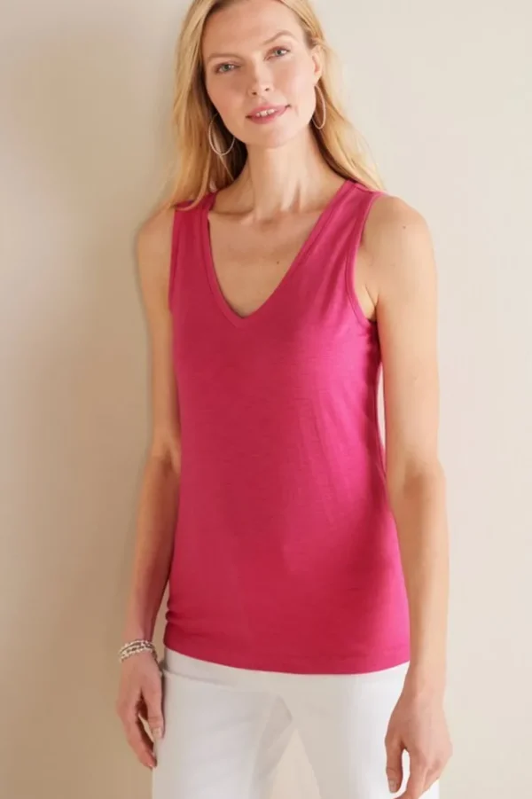 Soft Surroundings Mistral Supima Slub Tank- Tops