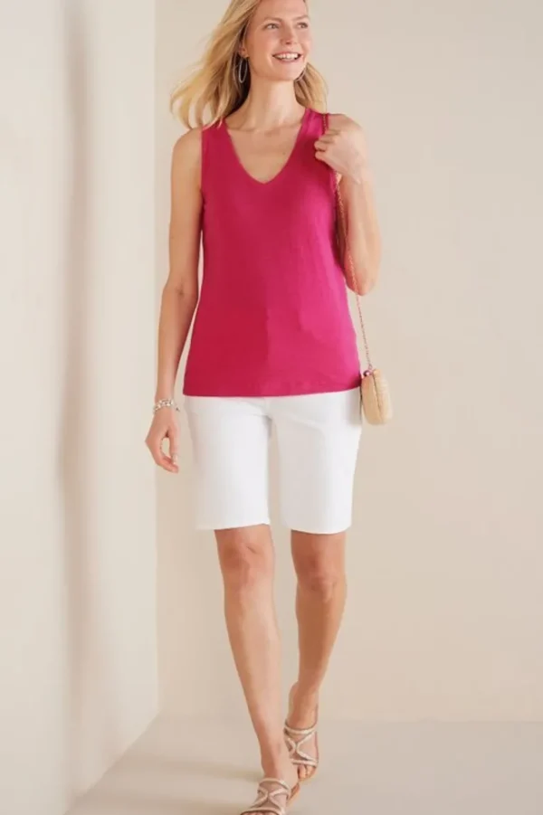 Soft Surroundings Mistral Supima Slub Tank- Tops