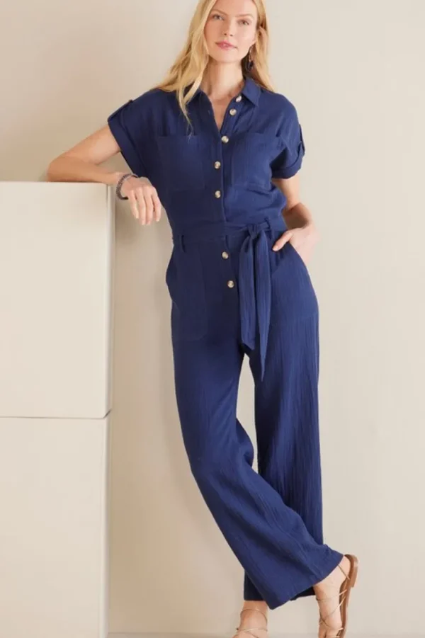 Soft Surroundings Natasha Gauze Jumpsuit- Dresses | Jumpsuits