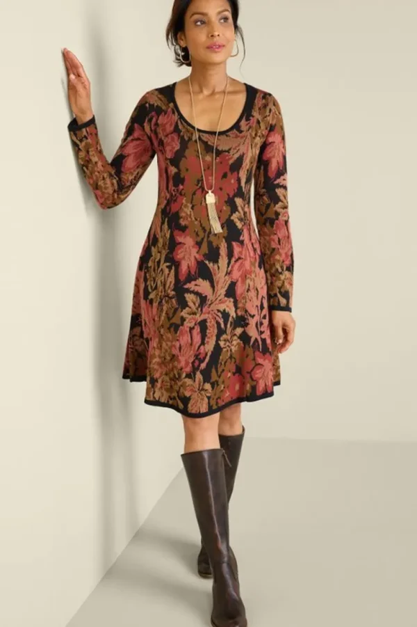 Soft Surroundings Nelia Jacquard Sweater Dress- Dresses