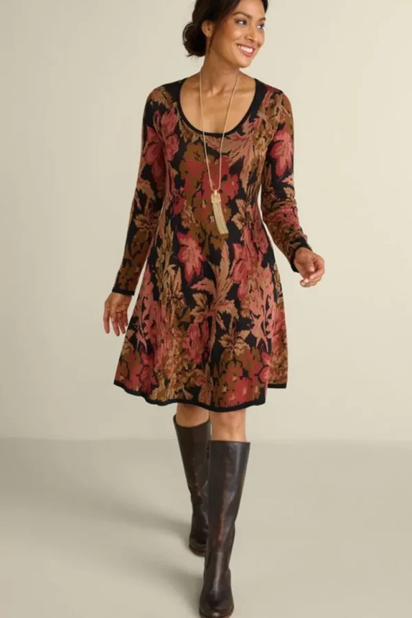 Soft Surroundings Nelia Jacquard Sweater Dress- Dresses